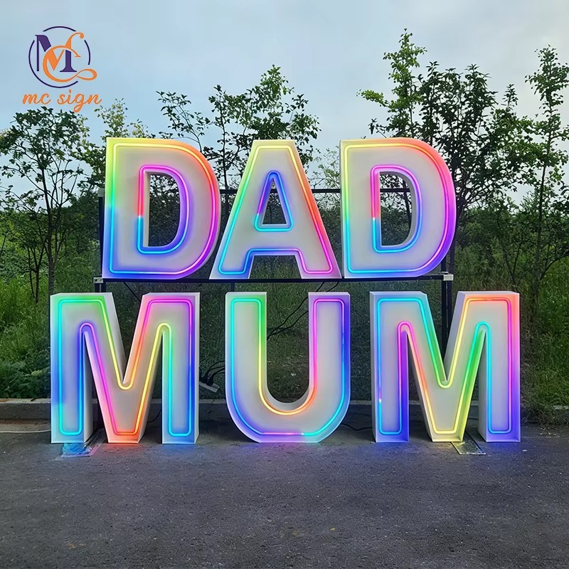 Wedding Party Supply Rentals - Freistehende LED-Leuchtschrift 4ft Marquee-Buchstaben für Eventverleih,