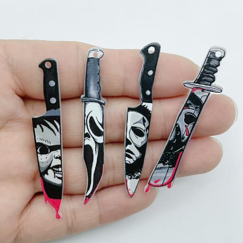 Wedding Yes - 10 Stück Acryl-Schmuckteile für Halloween-Anhänger, DIY-Ohrringe,