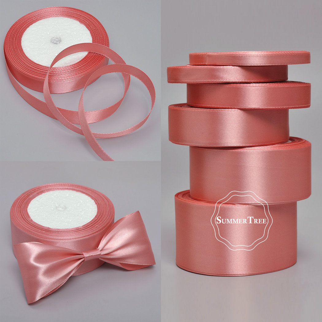 Bridal Sash Ribbon - Koralle 25Yards 6mm 10mm 15mm 25mm