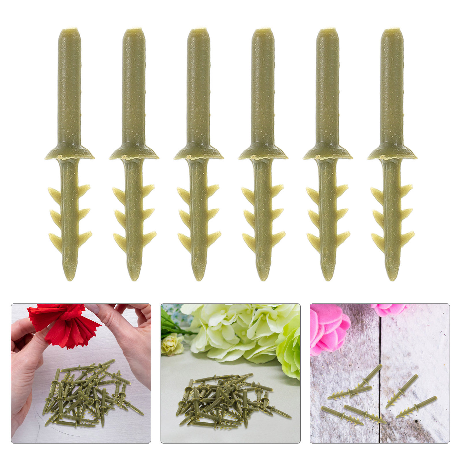 Wedding Floral Supply - 50 Stück Künstliche Blumenkelchblätter, Plastik-Rosenknospen, Schaumstoff-Tropfenkern