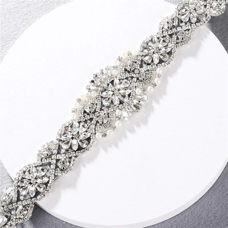 Bridal Sash Ribbon - Strass Braut gürtel Luxus Kristall Hochzeits