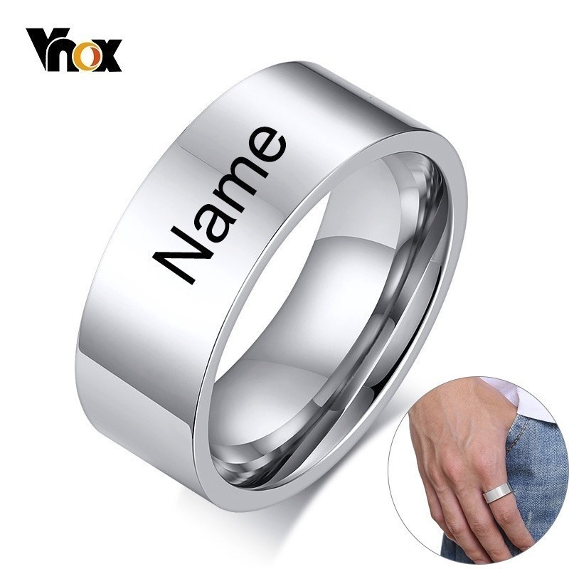 Wedding Zone - Vnox 8mm Klassische Plain Ring für