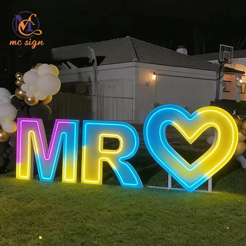 Freistehende LED-Leuchtschrift – Wedding Party Supply Rentals Bewertung und Preis