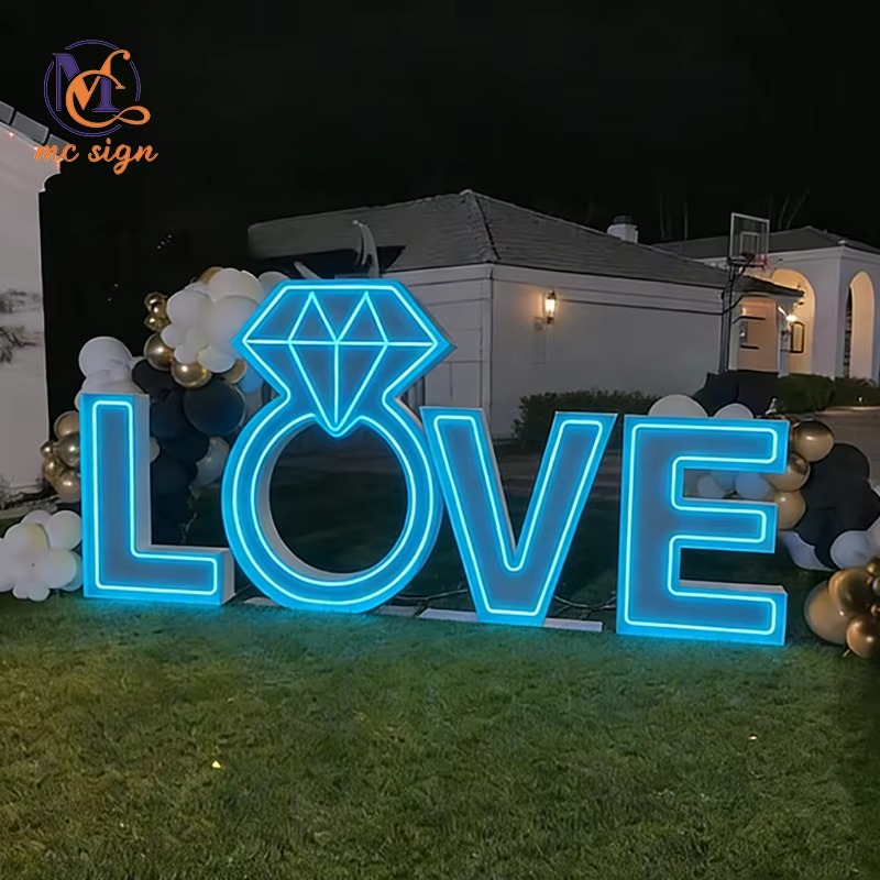 Freistehende LED-Leuchtschrift – Wedding Party Supply Rentals Bewertung und Preis