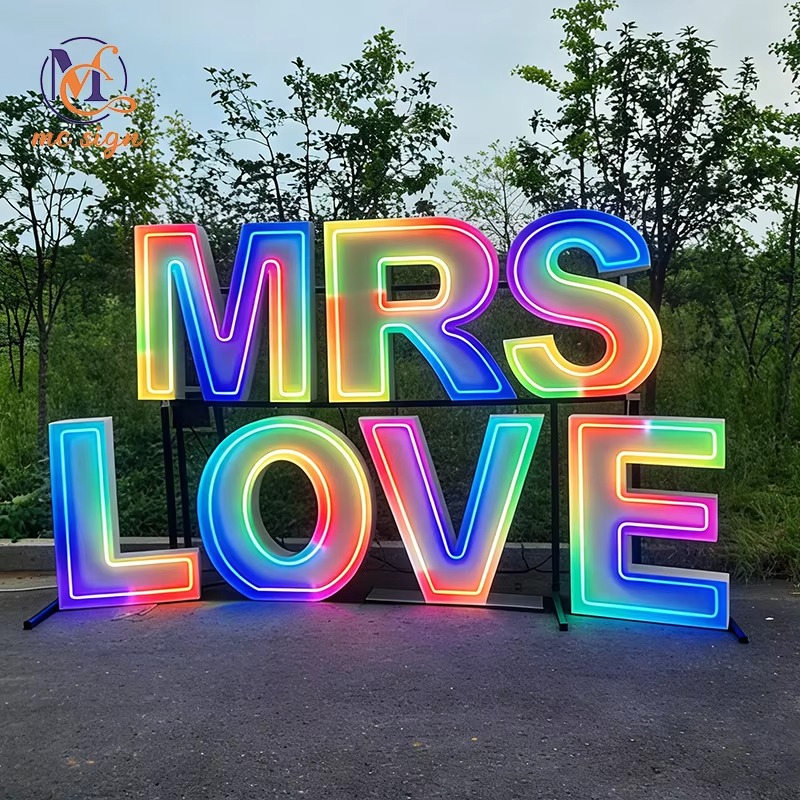 Freistehende LED-Leuchtschrift – Wedding Party Supply Rentals Bewertung und Preis