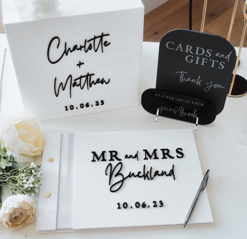 Weiße Kartenbox für Hochzeit 3 – Personalized Guest Book Bewertung und Preis