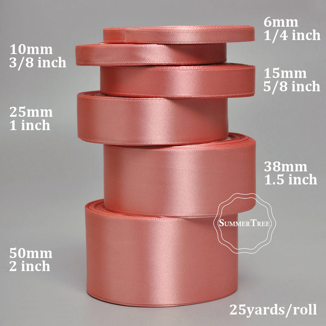 Koralle 25Yards 6mm 10mm 15mm  – Bridal Sash Ribbon Bewertung und Preis