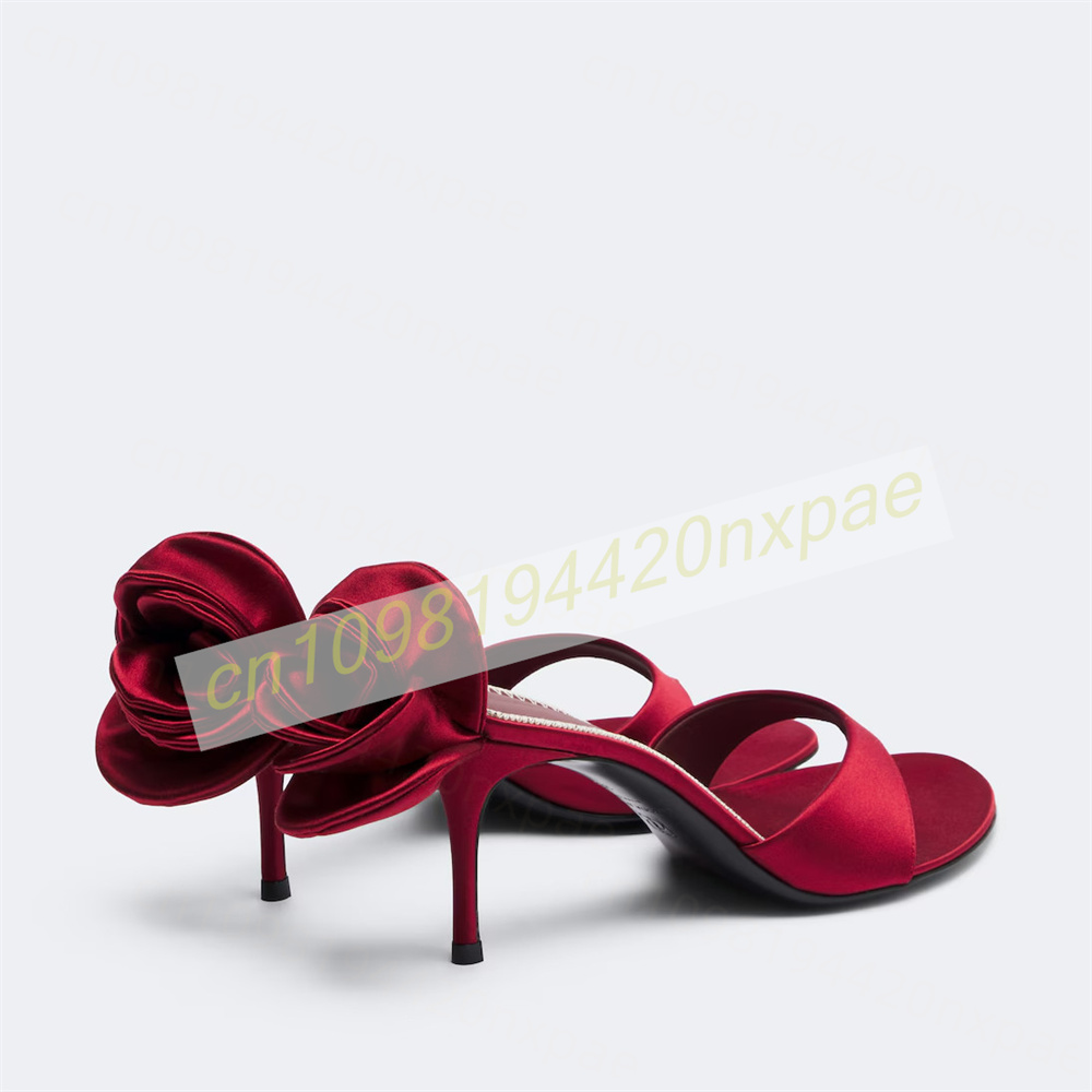 Damen Rote Satin Thong Mule Sa – Wedding Dress Supply Bewertung und Preis