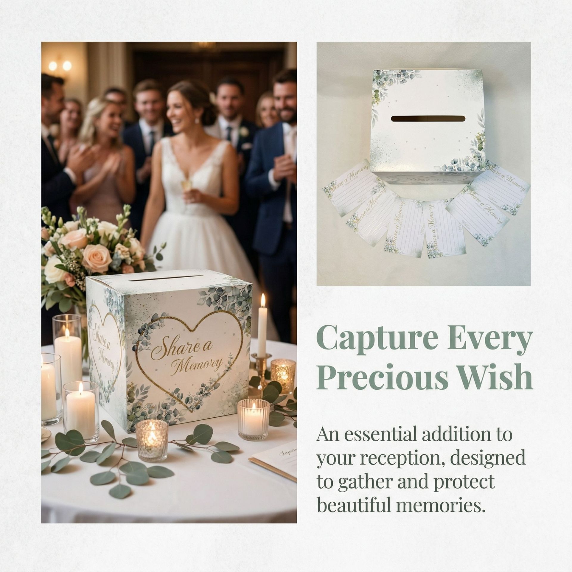 Weiße Blumen-Hochzeitskartenbo – Wedding Floral Supply Bewertung und Preis