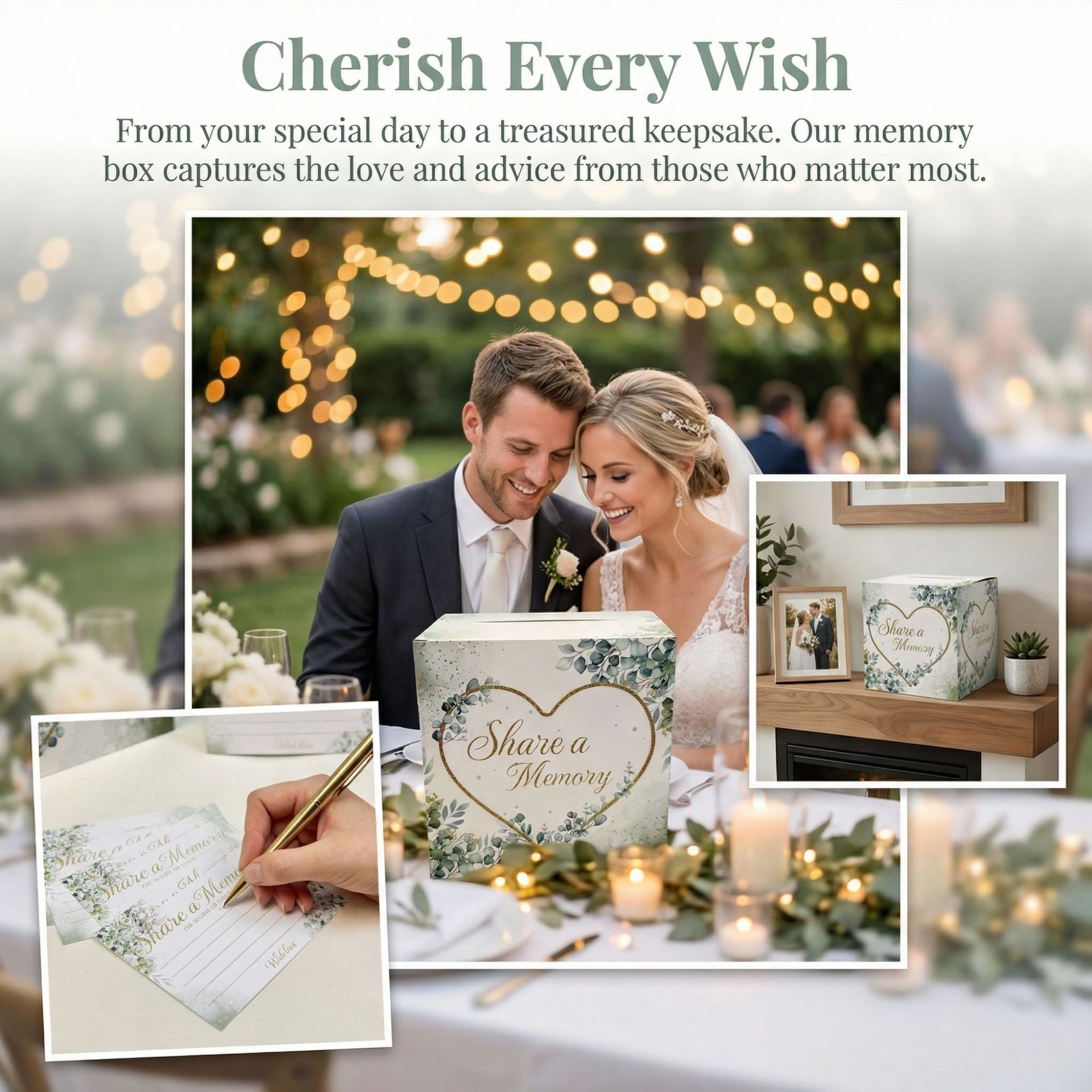 Weiße Blumen-Hochzeitskartenbo – Wedding Floral Supply Bewertung und Preis