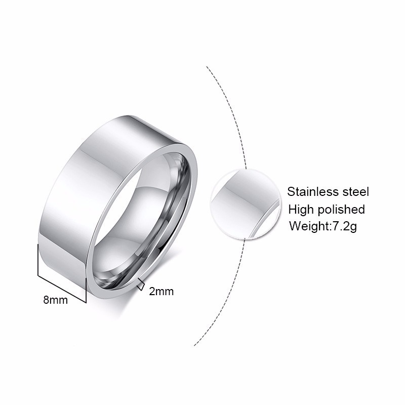 Vnox 8mm Klassische Plain Ring – Wedding Zone Bewertung und Preis