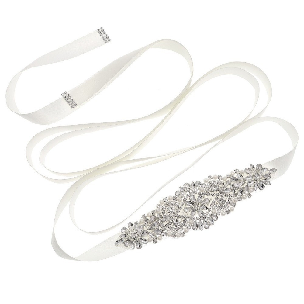 Modischer Brautgürtel mit Schl – Bridal Sash Ribbon Bewertung und Preis