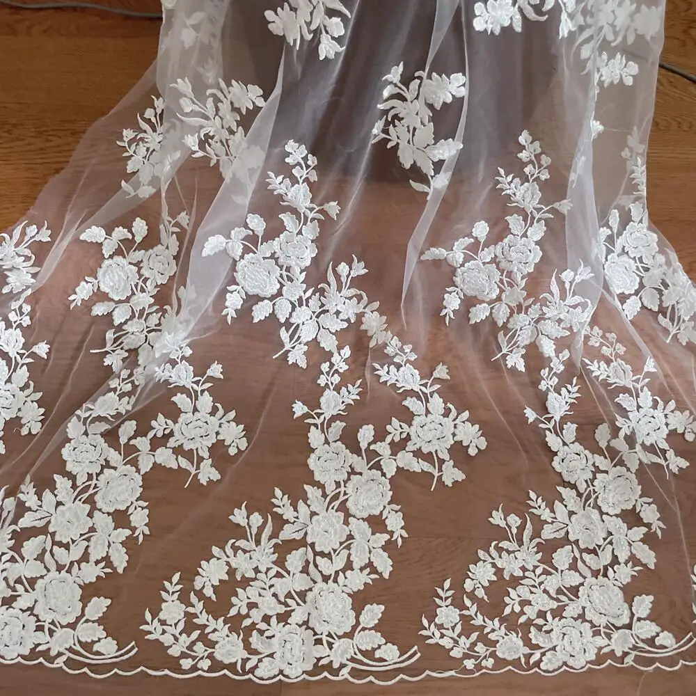 Französischer bestickter Spitz – Wedding Dress Supply Bewertung und Preis